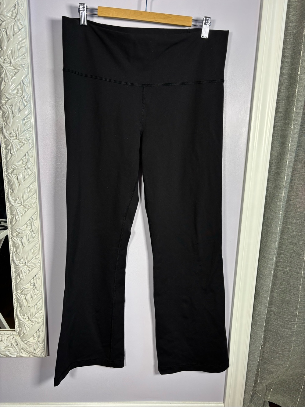 lululemon athletica Groove High Rise Black Flare Athletic Yoga Pants
